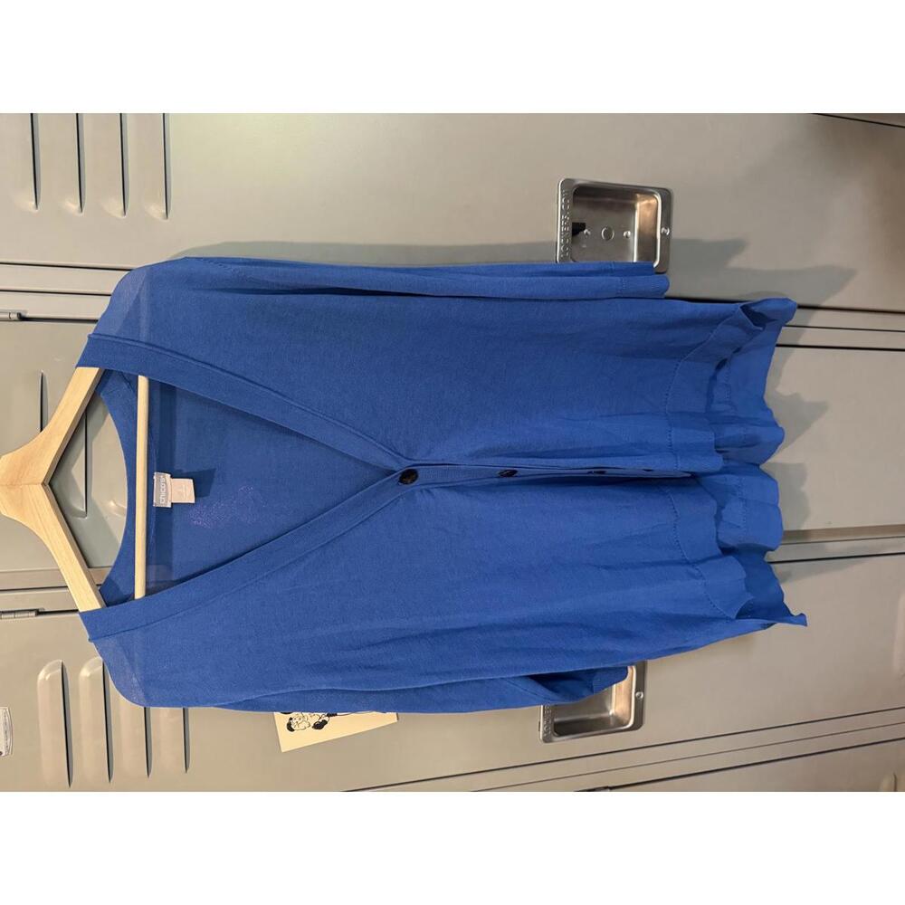 Chicos Women's Lightweight Blue Cardigan - Size 3 (XL or 16/18)